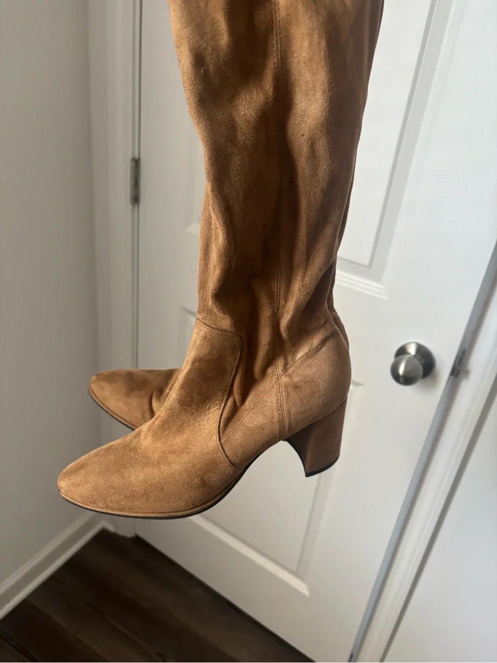 Marc Fisher Tall Suede Over-the-Knee Boots in Cognac Brown